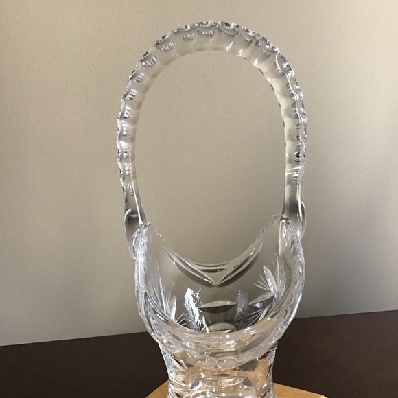 Vintage Crystal Basket Star of David - Picture 2 of 3